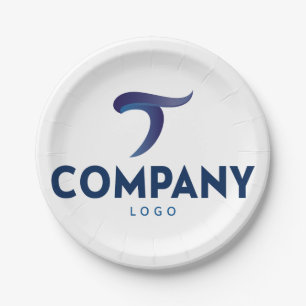 Corporate Branded Custom Company Logo  Paper Plate