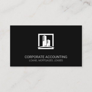 Corporate Building Icon Business Card