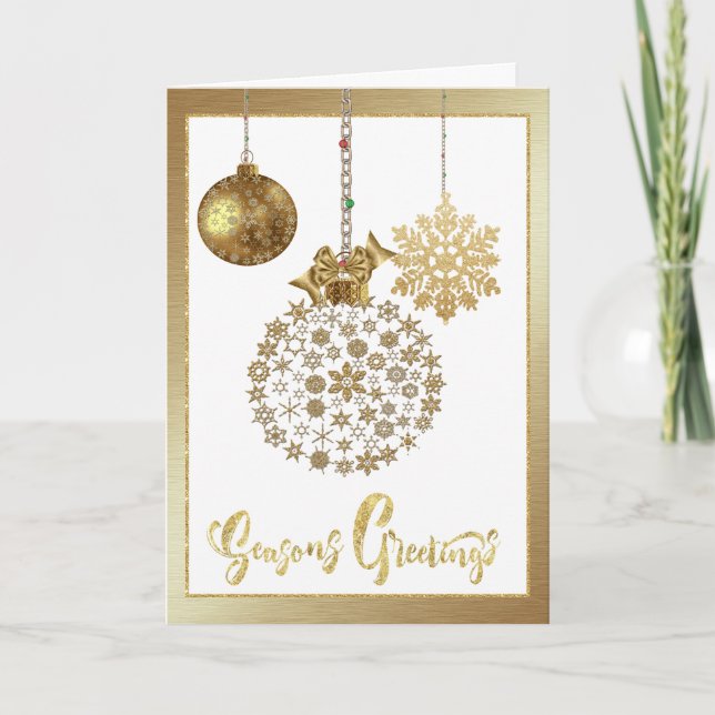 Corporate Business Christmas Card with Christmas (Front)