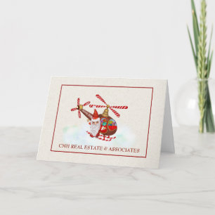 Corporate Business Christmas Card with Santa