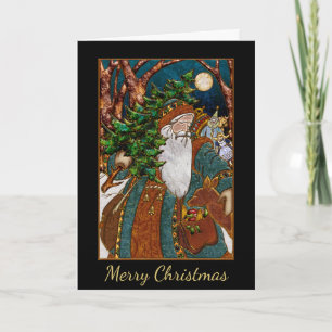 Corporate Business Christmas Card with Santa