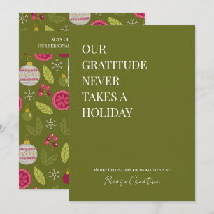 Corporate Business Christmas Personalised QR Code Holiday Card