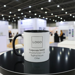 Corporate Business Company Logo Customised Black Mug