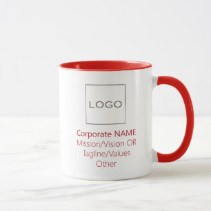 Corporate Business Company Logo Customised Red Mug