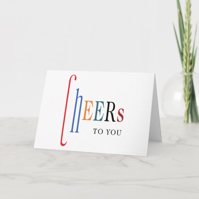 Corporate Business Customer Appreciation Cheers Card (Front)