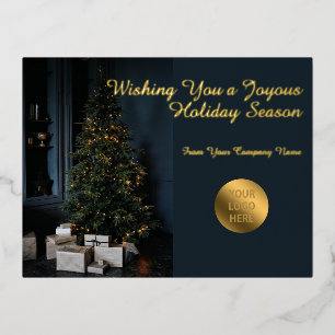 Corporate Business Foil Holiday Postcard