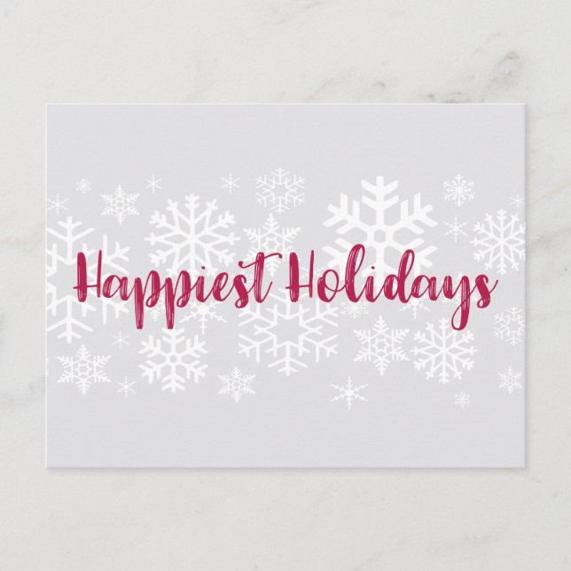 Corporate Business Happiest Holidays Postcard (Front)