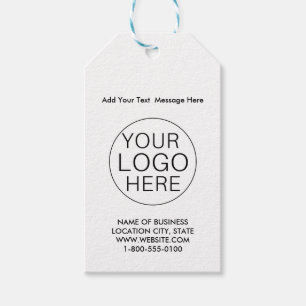 Corporate Business Logo and QR Code Gift Tags