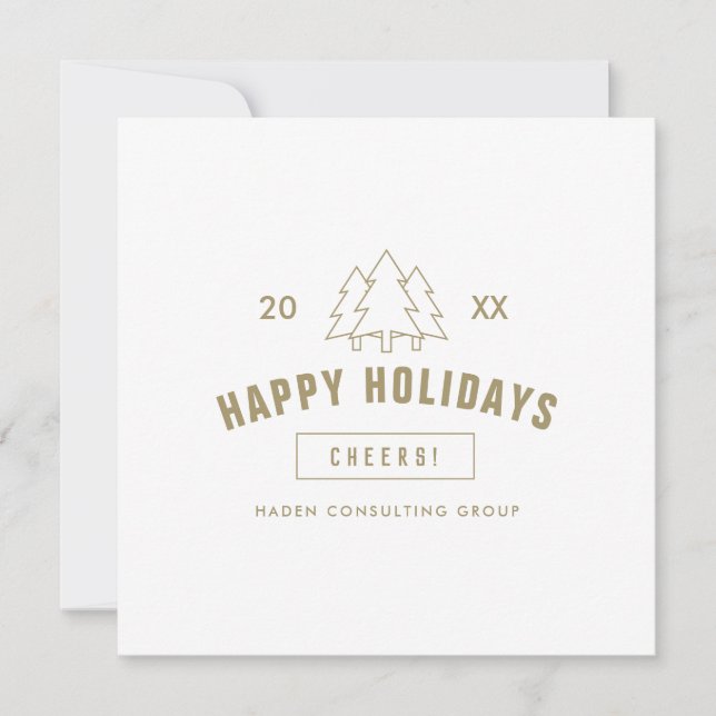 Corporate Business Logo Client Appreciation Holiday Card (Front)