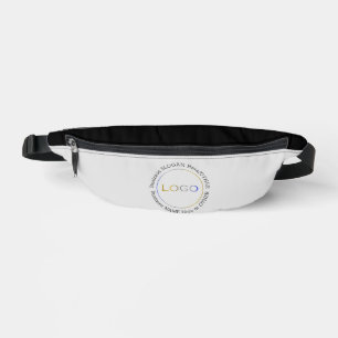 Corporate Business Logo Name Slogan Black White Bum Bags