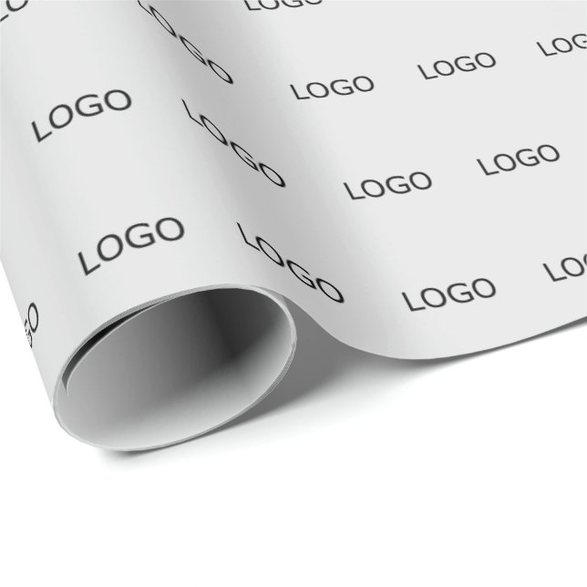Corporate Business Logo, Photo Gift Wrapping Paper (Roll Corner)