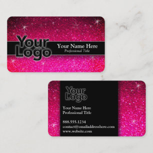 Corporate Business Logo Professional Glitter Card