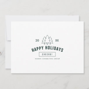 Corporate Business modern typography holiday card