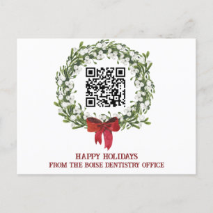 Corporate Business QR  Holiday Postcard