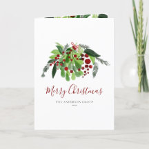 Corporate Business Red Berries Greenery Christmas