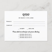 Corporate Business Social Dinner Event RSVP