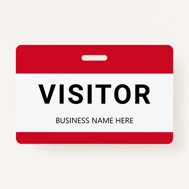 Corporate Business Visitor Badge ID Badge (Front)