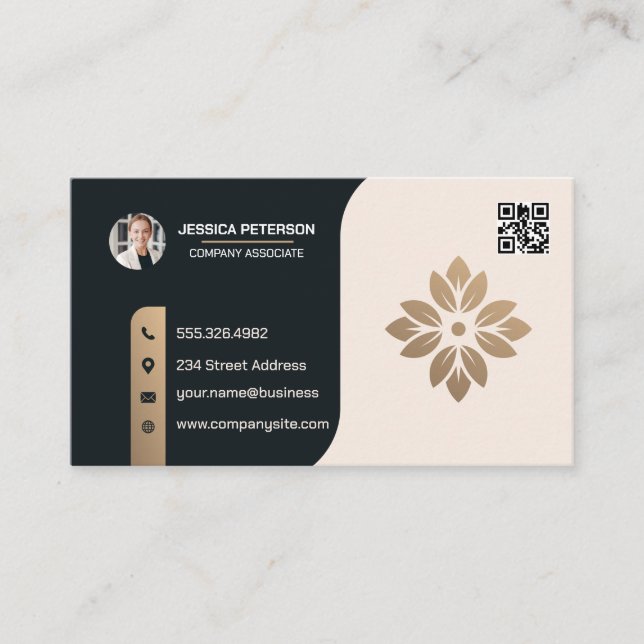 Corporate Business Woman | Company Business Card (Front)