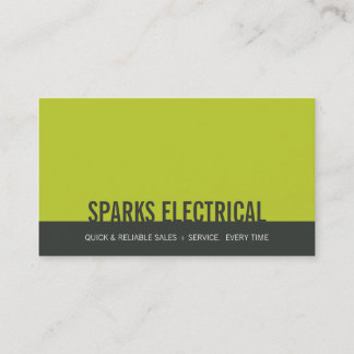 CORPORATE CARD bold block grey lime