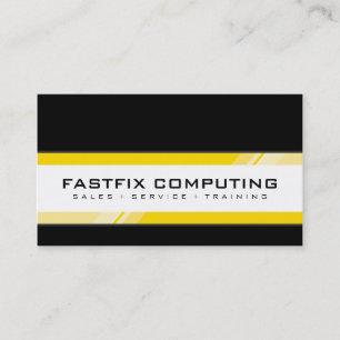 CORPORATE CARD modern hi-tech zing yellow