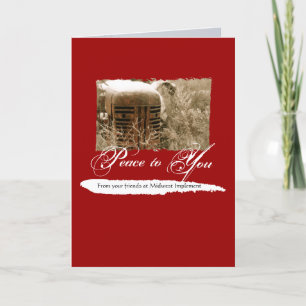 Corporate Christmas Card with Old Tractor