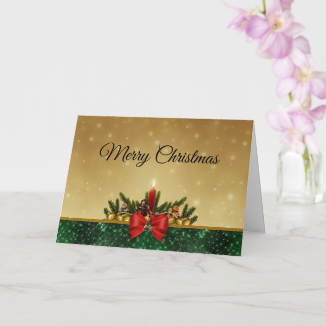 Corporate Christmas Folded Greeting Card (Orchid)