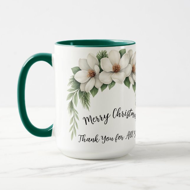 Corporate Christmas Holiday Gift for Employees Mug (Left)