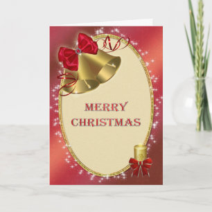 Corporate Christmas 'Merry Christmas' with bells Holiday Card