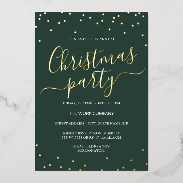 Corporate Christmas Party Calligraphy Confetti  (Front)