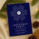Corporate Christmas Party Navy Blue Business Logo Invitation<br><div class="desc">Create modern Christmas business invitations with this modern navy blue Company Holiday Party Invitation design. Featuring your business logo, a stylish snowflake motif, stylish serif fonts and a simple layout - all text and colours are fully editable so you can tailor it to your event and brand. Use this winter...</div>