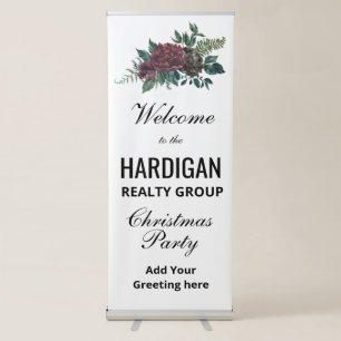 Corporate Christmas Party Welcome Retractable Banner
