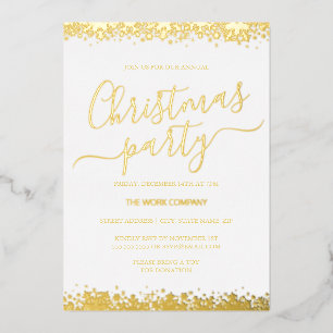 Corporate Christmas Party White Gold Snowflake