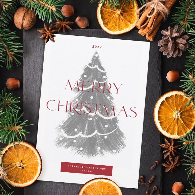 Corporate Christmas Tree Merry Christmas Holiday Card (Creator Uploaded)
