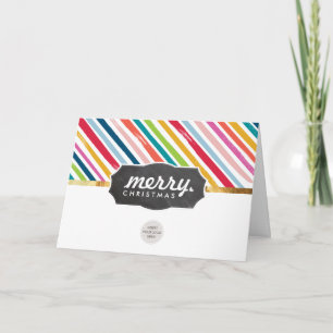 CORPORATE CHRISTMAS vintage chalkboard sign logo Holiday Card