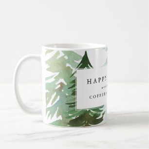Corporate Christmas watercolor forest Coffee Mug