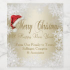 Corporate Christmas Wine Bottle Labels