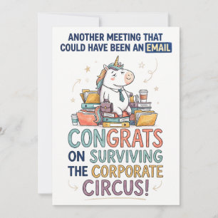 Corporate Circus Survival Humor Holiday Card