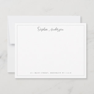 Corporate Classic Border Script Name Address Black Card