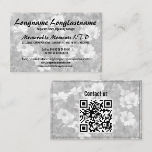 Corporate commemorations organiser business card