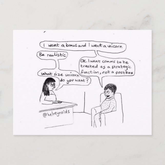 Corporate Communications Unicorn Postcard (Front)