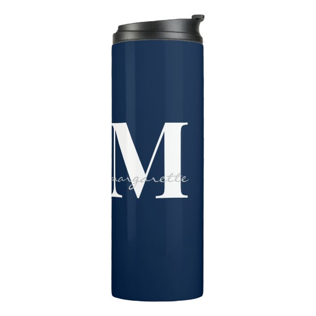 Corporate Company Custom Logo Modern Employee Name Thermal Tumbler (Rotated Left)