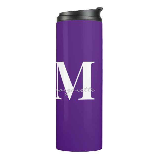 Corporate Company Custom Logo Modern Employee Name Thermal Tumbler (Rotated Left)