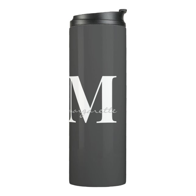 Corporate Company Custom Logo Modern Employee Name Thermal Tumbler (Rotated Left)