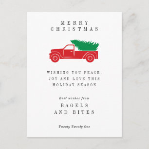 CORPORATE COMPANY HOLIDAY Christmas Tree Truck Postcard