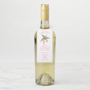 CORPORATE COMPANY HOLIDAY GIFT   Christmas Holly B Bottle Tag
