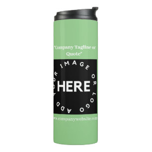 Corporate Company Logo Sage Minimalist QR Code Th Thermal Tumbler
