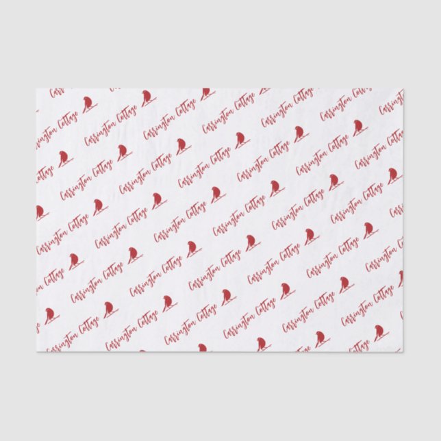 Corporate Company Name and Custom Logo. Packaging Tissue Paper (Front)