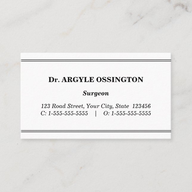 Corporate, Dapper & Simple Business Card (Front)