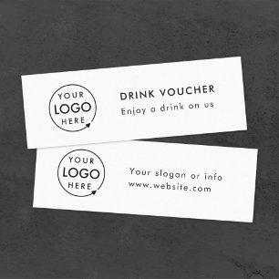 Corporate Drink Voucher Company Event Logo Card