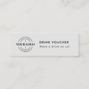 Corporate Drink Voucher Ticket Company Event Logo 